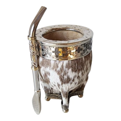 Mate Piel Vacuna con bombilla - comprar online