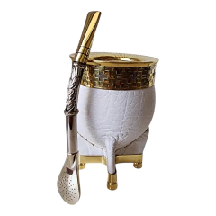 Kit matero con termo Stanley blanco - comprar online