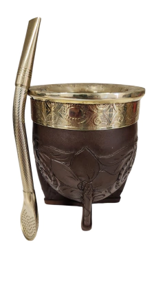 Mate imperial con bombilla de alpaca
