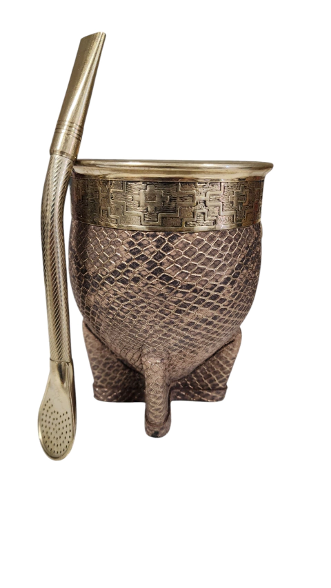 Mate imperial con bombilla de alpaca