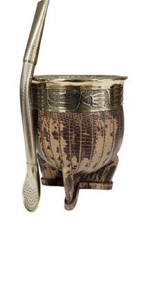 Mate imperial con bombilla de alpaca