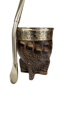 Mate imperial con bombilla de alpaca