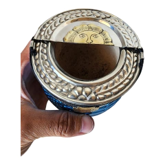 Image of Mate mundialista con base de alpaca cincelada