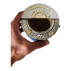 Mate Argentino versión Islas Malvinas color azul - Arte Mates