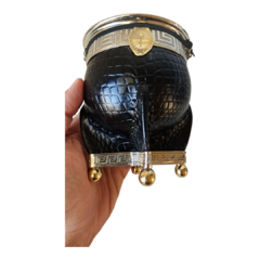 Mate Argentino cuero crocco negro on internet