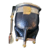Mate Maradoneano cuero crocco - comprar online