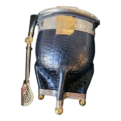 Mate Maradoneano cuero crocco - comprar online