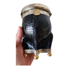 Mate Maradoneano cuero crocco - comprar online