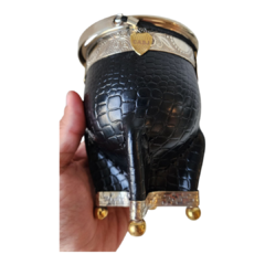 Mate Maradoneano cuero crocco