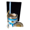 Mate Argentino celeste y blanco