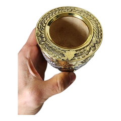 Mate Argentino Orfebrería versión celeste - Arte Mates