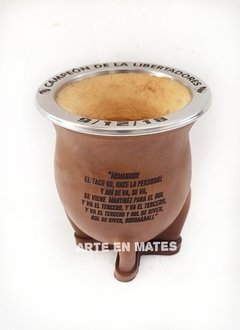 Mate camionero grabado en virola y cuero en internet