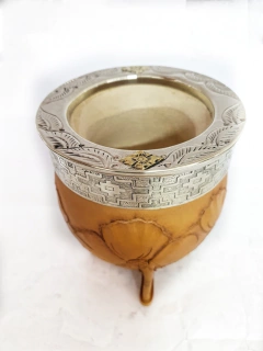 Mate imperial cuero repujado - Arte Mates