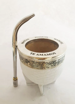 Mate imperial grabado a láser con bombilla