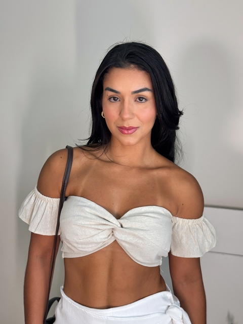 Cropped Lara torcido ombro a ombro - comprar online