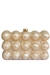 Bolsa clutch madreperola esferas com alça removível de corrente