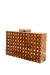 Bolsa clutch acrílico e rattan com alça removível de corrente