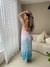 Vestido Pipa plissado com decote costas e estampa degrade - comprar online