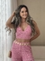 Cropped Malibu tricot rosa com alças - comprar online