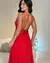 Vestido midi com saia em camadas e decote nas costas | Petra