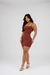 Vestido Beatriz canelado super premium curto - ABALO