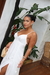 Vestido midi com saia em camadas e decote nas costas | Petra - ABALO