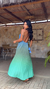 Vestido Pipa plissado com decote costas e estampa degrade - loja online