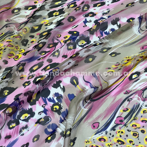 GASA DE SEDA NATURAL ESTAMPADA 17