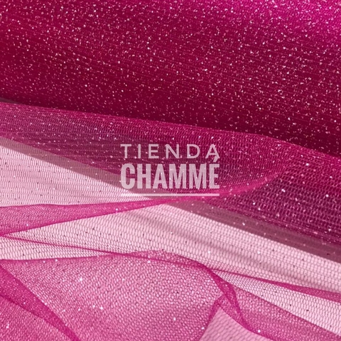 TUL CON GLITTER FUCSIA 323338