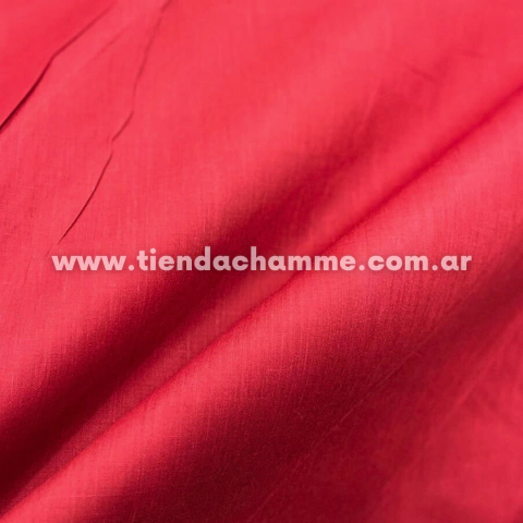 PERCAL DE ALGODÓN LISO ROJO