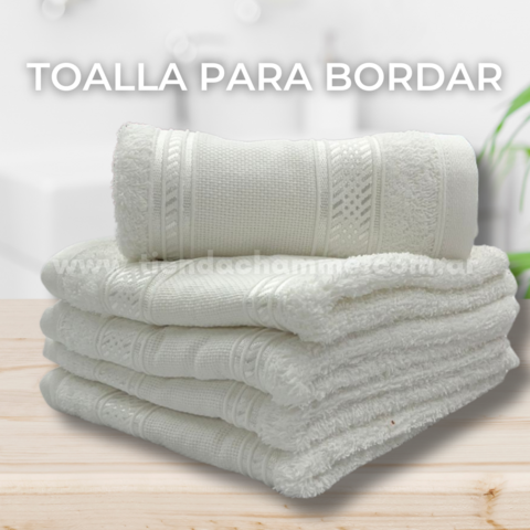TOALLA PARA BORDAR BLANCO