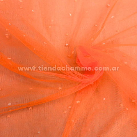 TUL LAGRIMA NARANJA FLUOR