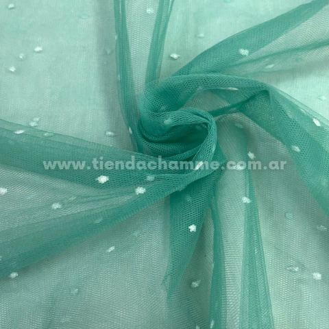 TUL LAGRIMA VERDE MALVA