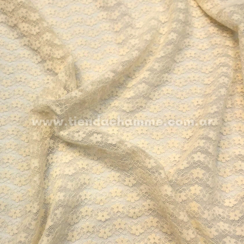 ENCAJE ELASTIZADO MESH SALMON CLARO