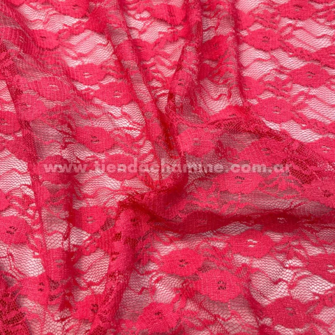 ENCAJE ELASTIZADO FUCSIA