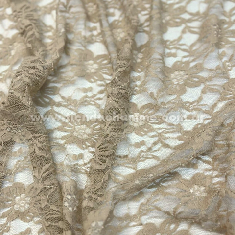 ENCAJE ELASTIZADO BEIGE