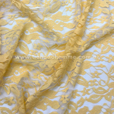 ENCAJE ELASTIZADO AMARILLO