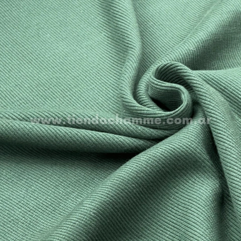 RIBB DE ALGODÓN PARA BUZO VERDE MILITAR