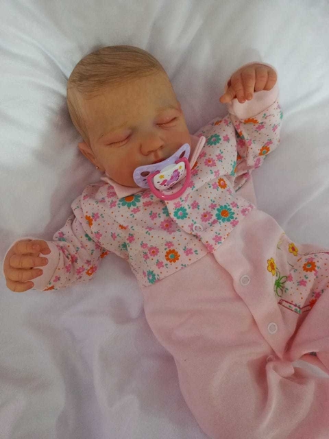 Bebê Reborn Loulou Com Cabelo Pintado