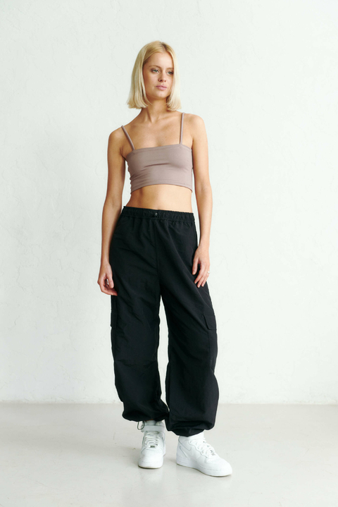 Pantalón Parachute Negro