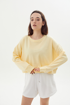 Buzo Crop Sunshine Amarillo en internet