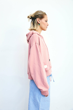 Hoodie Crop Basic Rosa - comprar online
