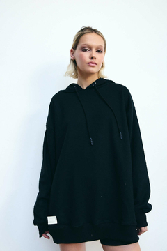 Hoodie Basic Negro - MIKSON