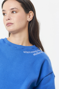 Buzo Crop Energy Azul