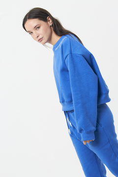 Buzo Crop Energy Azul - MIKSON