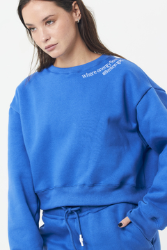 Buzo Crop Energy Azul - tienda online
