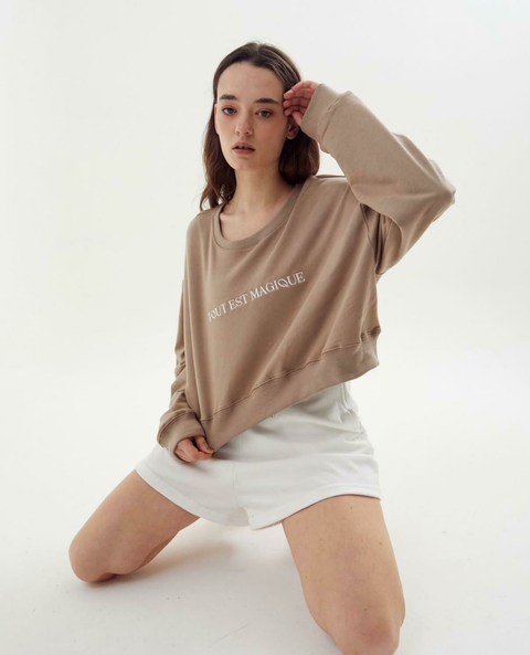 Buzo Crop Magique Beige