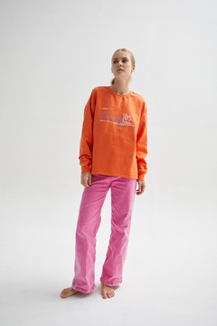 Buzo Crop Fit Naranja en internet