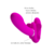 Vibrador Duplo Strapless Valerie Pretty Love, mostrando o botão de controle e a entrada para recarga.