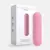 Vibrador Bullet My One em embalagem, cor rosa, com destaque para características como silencioso e recarregável.